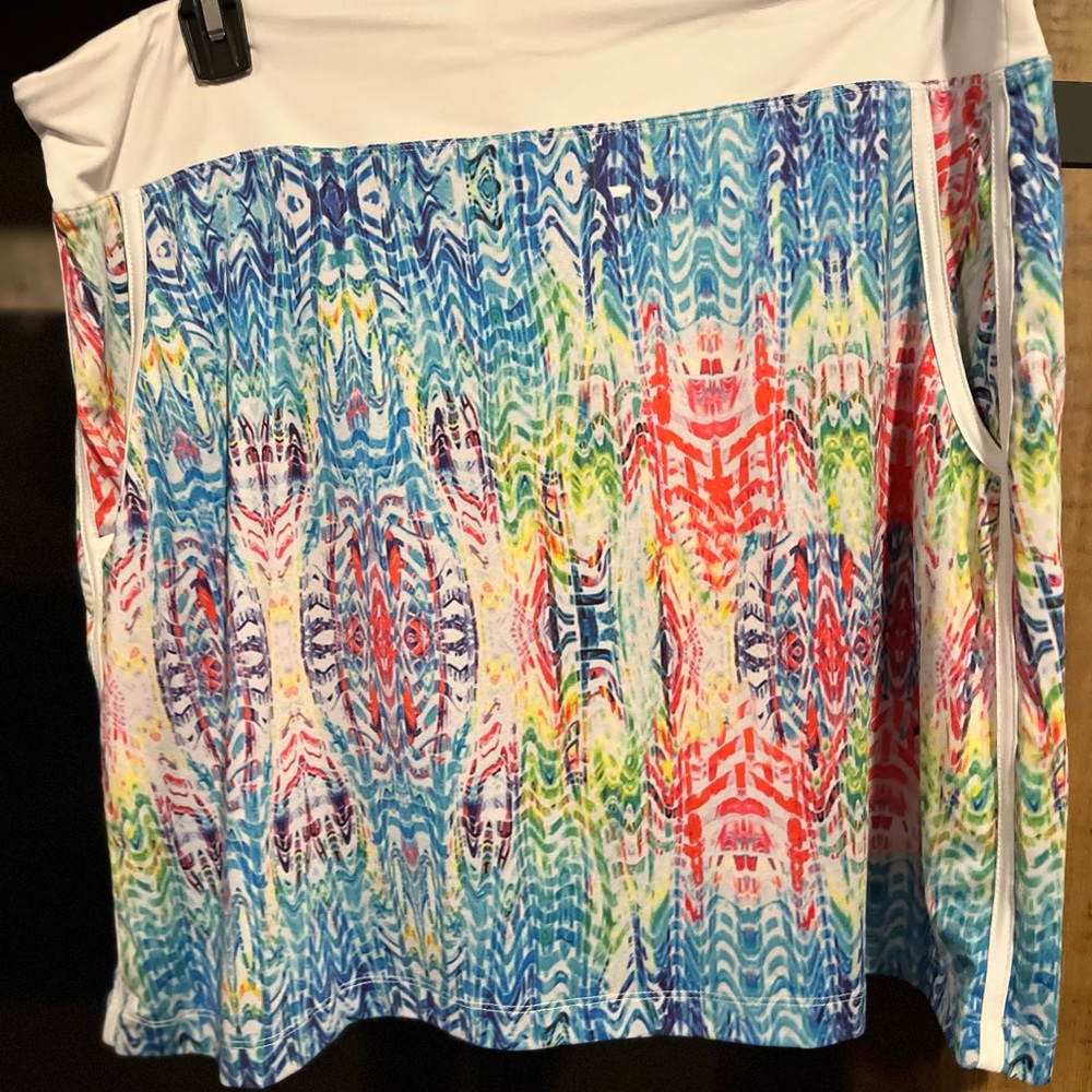 Multicolor Printed Midi Skirt